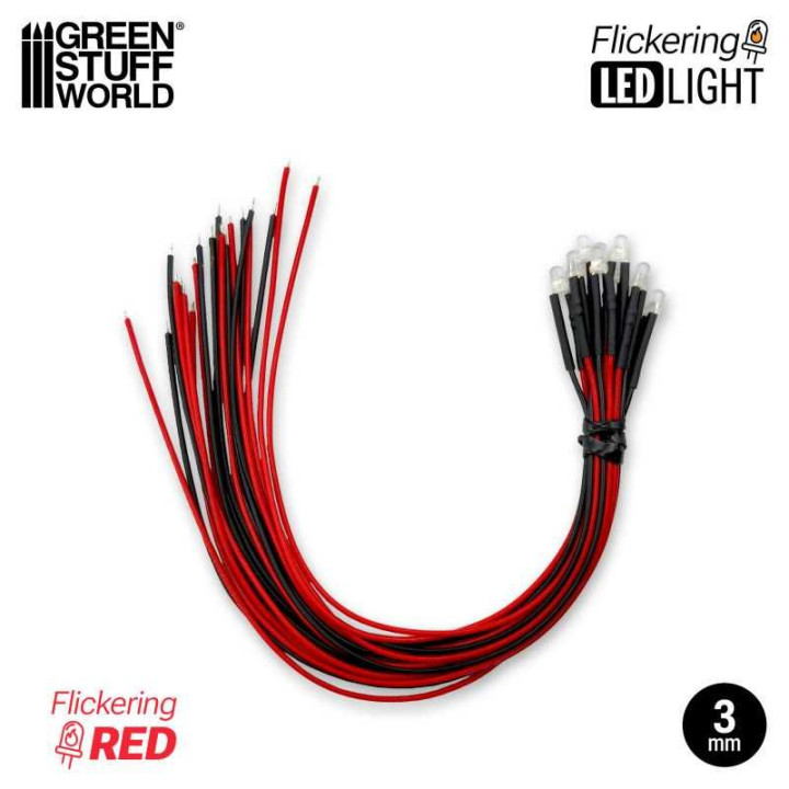 LED diódy BLIKAJÚCA ČERVENÁ - 3 mm 10ks