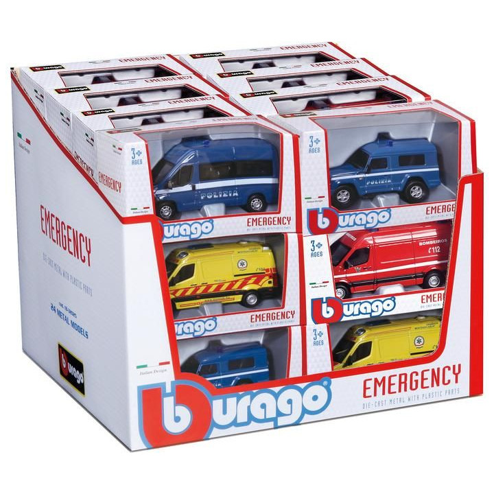 Bburago auta Emergency Force (sada 24ks)
