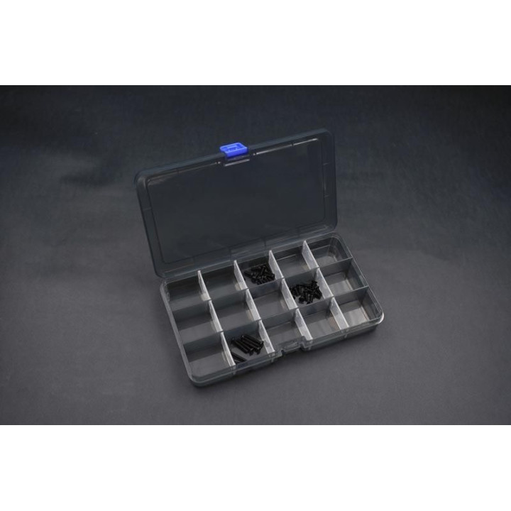 Box na díly 177x102x25 mm (15 přihrádek, vyjímatelné přepážky)