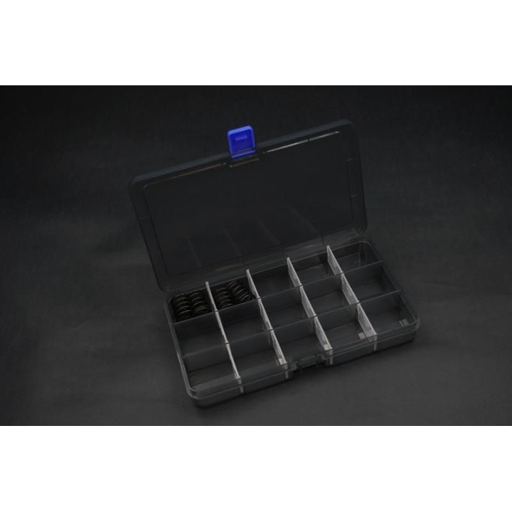 Box na díly 177x102x25 mm (15 přihrádek, vyjímatelné přepážky)