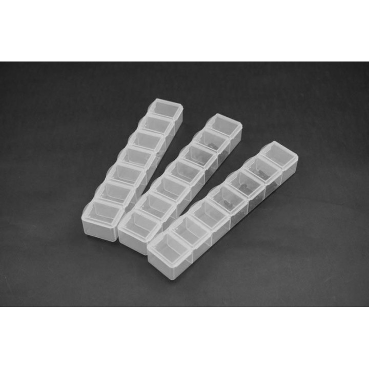 Box na díly 165x34x25 mm (7 přihrádek), 3 ks