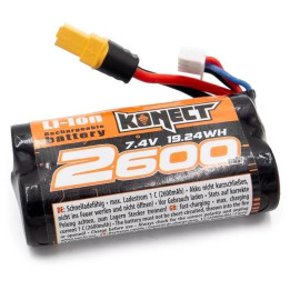 Li-Ion sada 7.4V 2600mA 15C s konektorem XT60