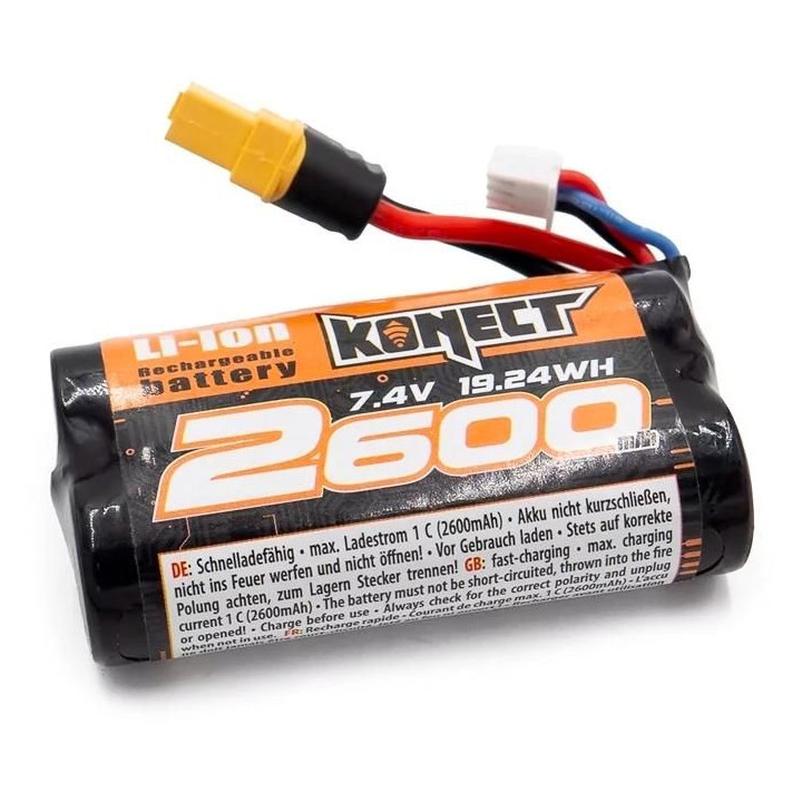 Li-Ion sada 7.4V 2600mA 15C s konektorem XT60