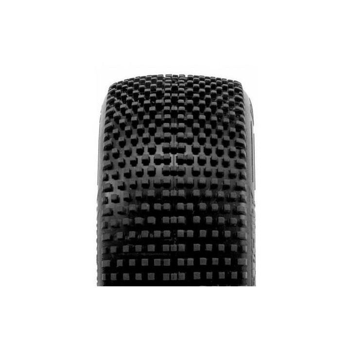 CLAYMORE V2 BUGGY S2 (SOFT) nalepené pneumatiky, bílé disky, 2 ks.
