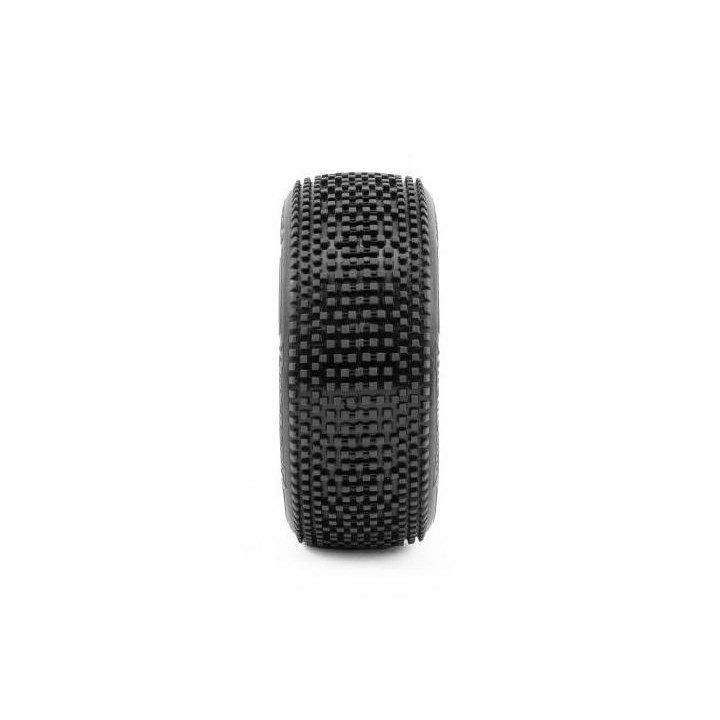 HOT DICES V2 BUGGY S1 (SUPER SOFT) nalepené pneumatiky, bílé disky, 2 ks.