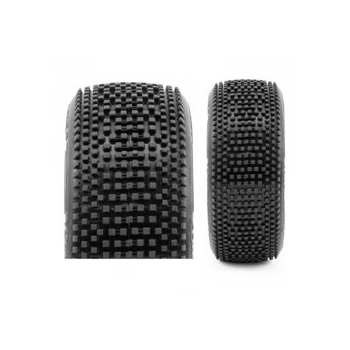 HOT DICES V2 BUGGY S1 (SUPER SOFT) nalepené pneumatiky, bílé disky, 2 ks.