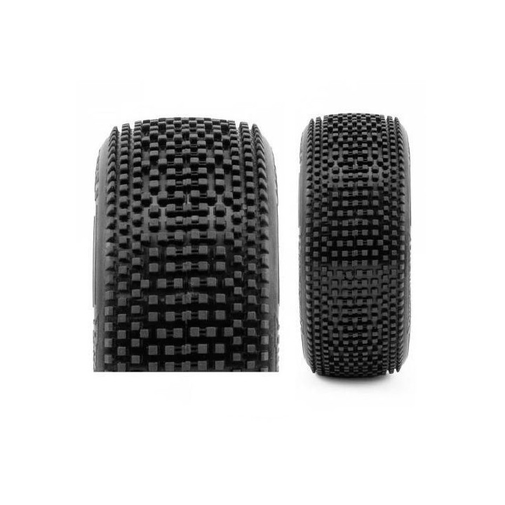HOT DICES V2 BUGGY S2 (SOFT) nalepené pneumatiky, bílé disky, 2 ks.