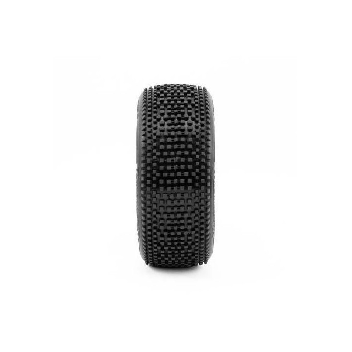 HOT DICES V2 BUGGY S2 (SOFT) nalepené pneumatiky, bílé disky, 2 ks.