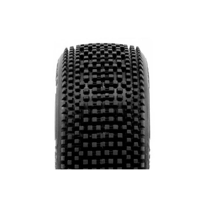 HOT DICES V2 BUGGY S2 (SOFT) nalepené pneumatiky, bílé disky, 2 ks.