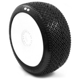 KAMIKAZE V2 BUGGY S1 (SUPER SOFT) nalepené pneumatiky, bílé disky, 2 ks.