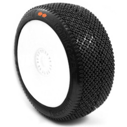KAMIKAZE V2 BUGGY S3 (MEDIUM) nalepené pneumatiky, bílé disky, 2 ks.