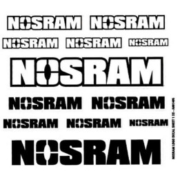 NOSRAM LOGO nálepky, malé