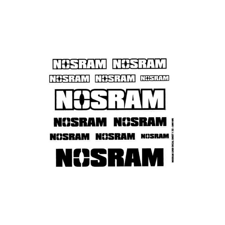 NOSRAM LOGO nálepky, malé