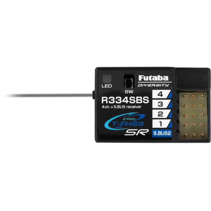 Futaba 4PM Plus T-FHSS, 3x přijímač R334SBS s telemetrií