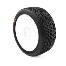 I-BARRS V3 BUGGY S3 (MEDIUM) nalepené pneumatiky, bílé disky, 2 ks.