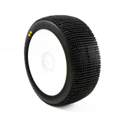 TRIGON V3 BUGGY S2 (SOFT) nalepené pneumatiky, bílé disky, 2 ks.