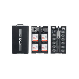 JJC Hliníkový dvojstranný úložný box na paměťové karty (4SD + 12TF + 2 Nano SIM)