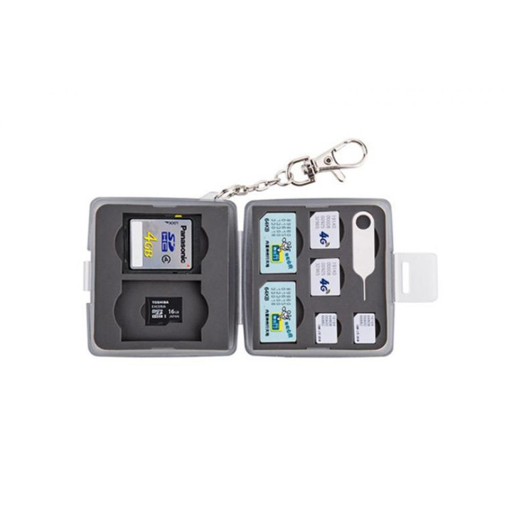 JJC Úložný box na paměťové karty (2 SD, 2 MSD, 2 SIM, 2 Micro SIM, 2 Nano SIM)
