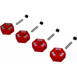 Arrma šestihranný unašeč kola 12mm, kov, červený (4)