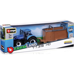 Bburago traktor 10cm s vlečkou a setrvačníkem (sad
