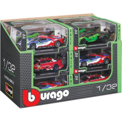 Bburago auta Race 1:32 (sada 12ks)