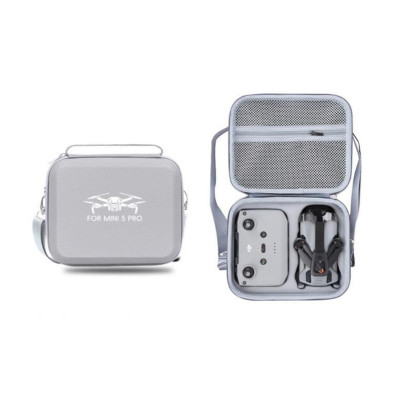 DJI Mini 5 Pro - Šedé PU pouzdro na rameno pro DJI Mini 5 Pro (DJI RC-N3)