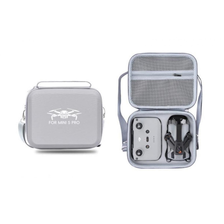 DJI Mini 5 Pro - Šedé PU pouzdro na rameno pro DJI Mini 5 Pro (DJI RC-N3)