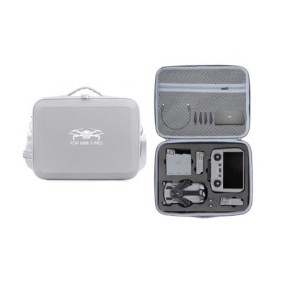 DJI Mini 5 Pro - Šedé PU pouzdro na rameno pro DJI Mini 5 Pro (DJI RC 2 / RC-N3)