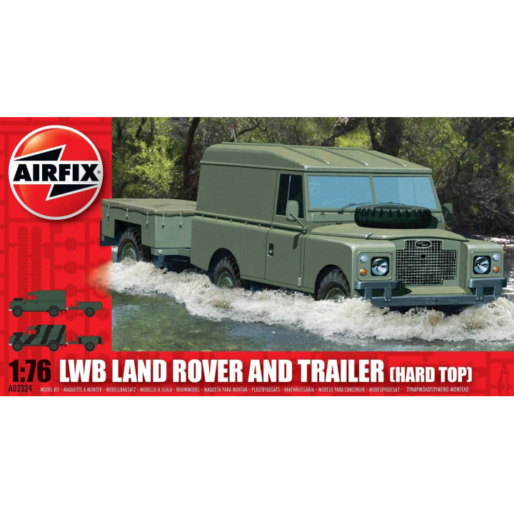 Classic Kit military A02324 - LWB Land Rover (Hard Top) and Trailer (1:76)