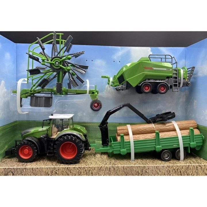 Bburago Fendt 1050 Vario s doplňky (dárkové balení)