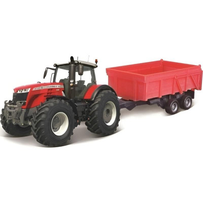Bburago Massey Ferguson 8740S s doplňky (dárkové balení)