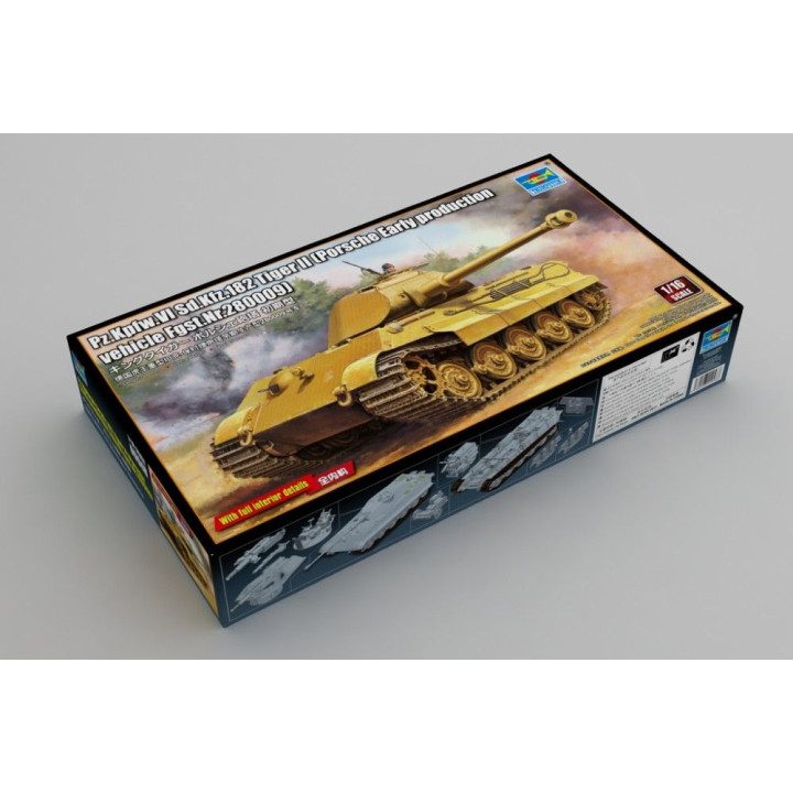 Trumpeter Pz.Kpfw.VI Sd.Kfz.182 Tiger II (Porsche Early Production Vehicle) 1/16