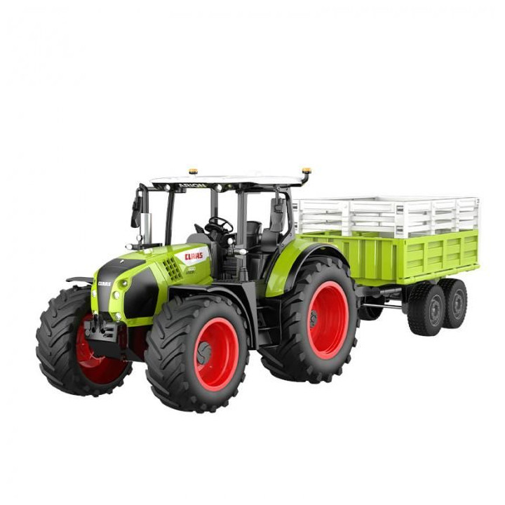 Traktor CLAAS na dálkové ovládání s přívěsem