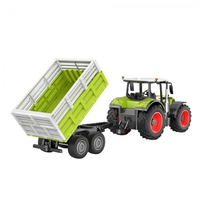 Traktor CLAAS na dálkové ovládání s přívěsem