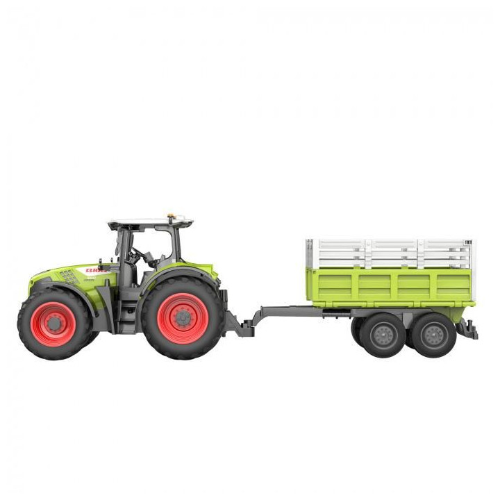 Traktor CLAAS na dálkové ovládání s přívěsem