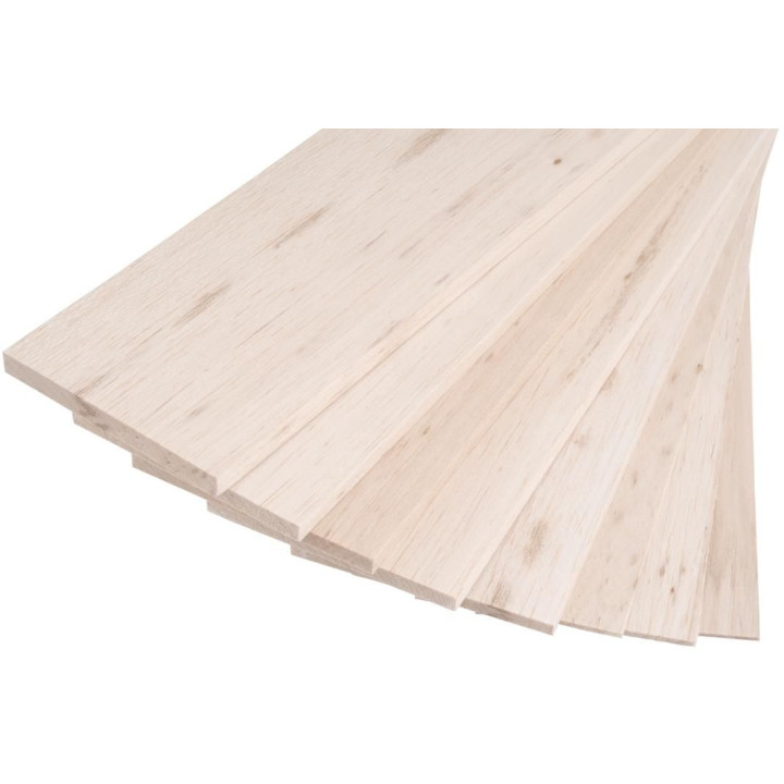 100x10cm Balsa 2 mm standard (B kvalita)