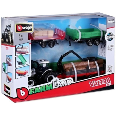 Bburago Valtra N174 s doplňky (dárkové balení)