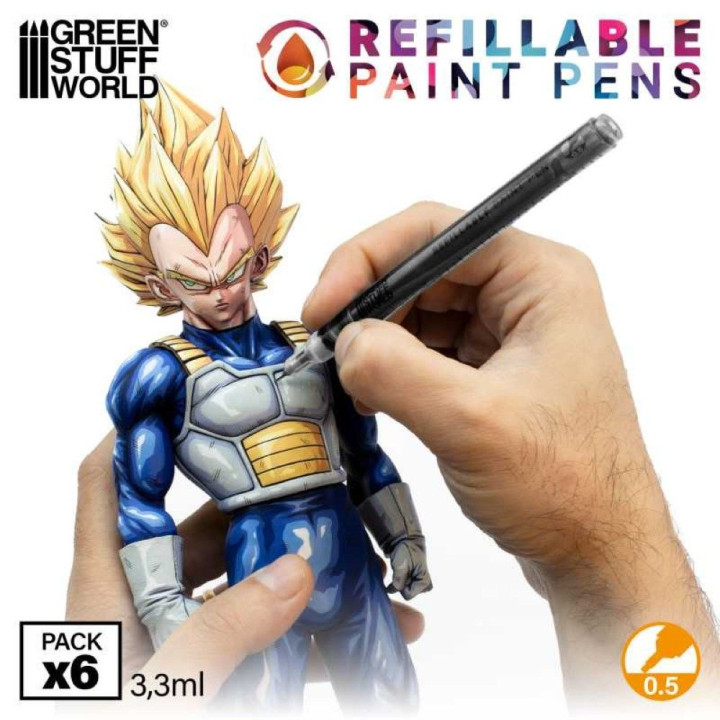 Refillable paint pen 0.5 (pack x6) / Plniteľná fixka 0,5 (balenie x6)