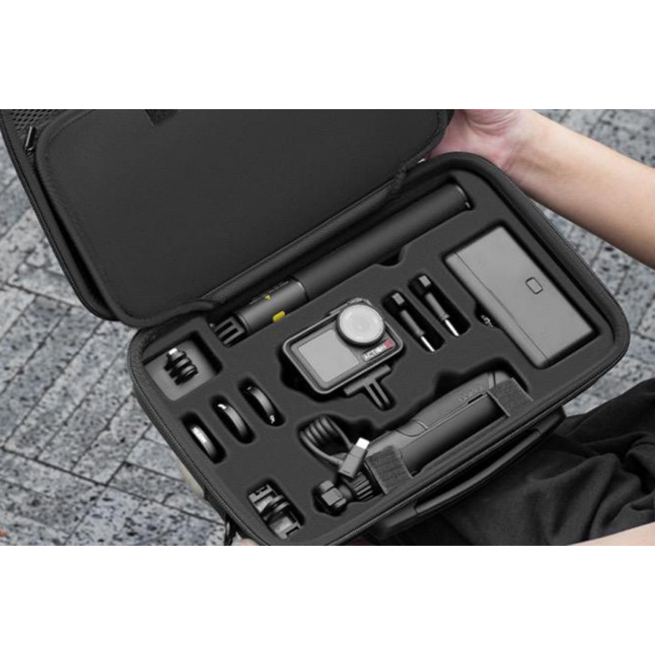 DJI Action 5 Pro - Velké PU pouzdro pro DJI Action 5 Pro a multifunkční nabíjecí rukojeť