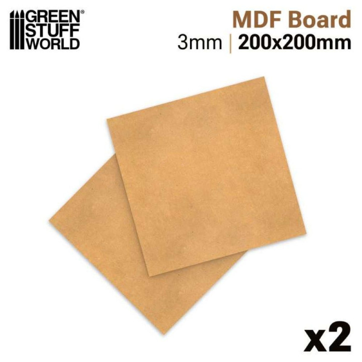 MDF sheets 200x200mm 2pcs / MDF dosky 200x200mm 2ks