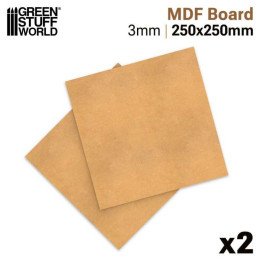MDF sheets 250x250mm 2pcs / MDF dosky 250x250mm 2ks