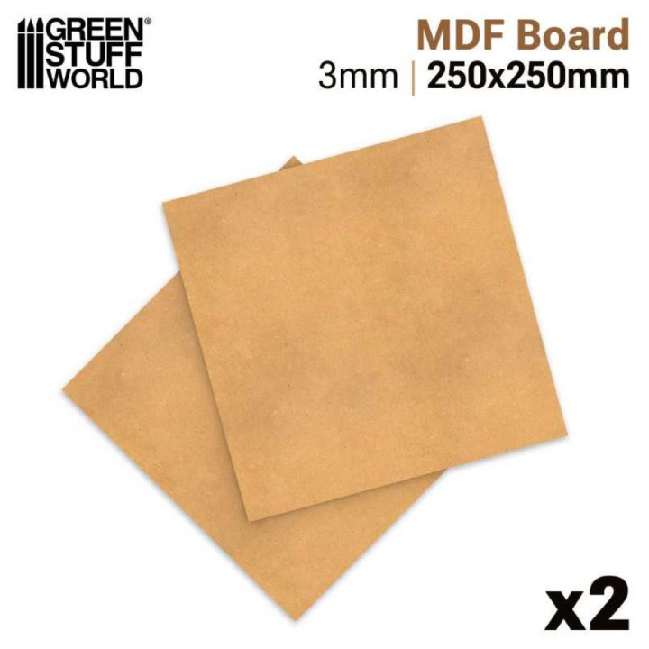 MDF sheets 250x250mm 2pcs / MDF dosky 250x250mm 2ks