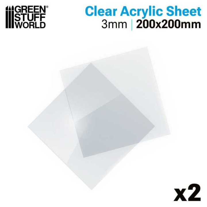 Acrylic sheet 200x200mm 2pcs / Akrylová doska 200x200mm 2ks