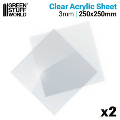 Acrylic sheet 250x250mm 2pcs / Akrylová doska 250x250mm 2ks