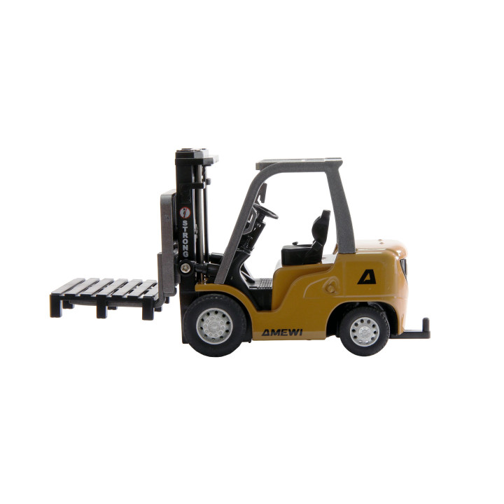 Mini vysokozdvižný vozík 1:64 kovový s prívesom – 8-kanál RTR