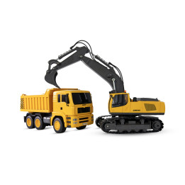 RC 2-in-1 bager a vyklápač 1:18 RTR – stavebné stroje pre deti