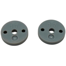 Přesné plastové pístky 1/10 BBS tlumičů (1.7x2 díry, ploché) (13mm) (2 ks)