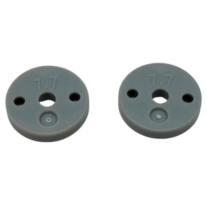 Přesné plastové pístky 1/10 BBS tlumičů (1.7x2 díry, ploché) (13mm) (2 ks)