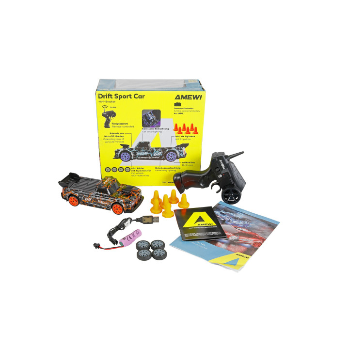 Drift Sport Car Mini-Breaker 4WD 1:24 RTR – oranžový driftér s LED