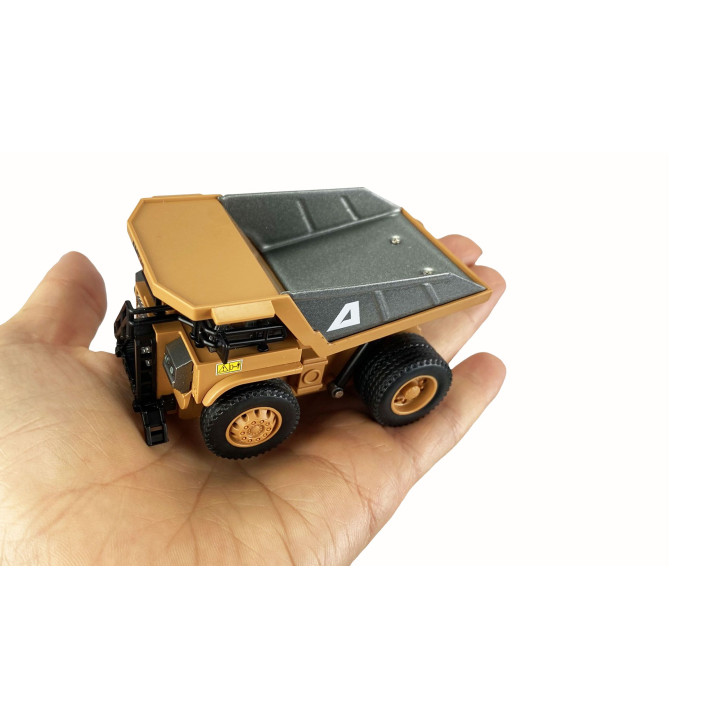Mini kovový sklápací RC kipper 1:64 RTR – proporčné riadenie, 8CH